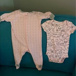 sleeper and onesies newborn girl
